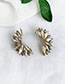 Fashion White Alloy Diamond Stud Earrings