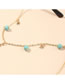 Fashion Golden Turquoise Pendant Star Alloy Eye Chain