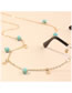 Fashion Golden Turquoise Pendant Star Alloy Eye Chain