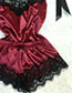 Fashion Red Wine Lace Lingerie