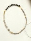 Fashion Light Green + Black Rice Beads Hand-woven Gold Beads Semi-precious Stones Bracelet