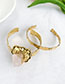 Fashion Golden Irregular Natural Concave Convex Alloy Bracelet Set