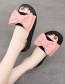 Fashion Pink Bowknot Shoes Soft Sole Non-slip Flat Drag (heel Height: Front 2 Back 3cm)