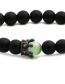 Fashion Green Cat's Eye Crown Set (8mm) Frosted Stone Green Cat's Eye Crown Beaded Elastic Bracelet