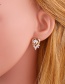 Fashion Golden Diamond Flower Cutout Earrings