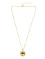 Fashion Eye 18k Gold Plated Copper Necklace With Diamond Eyes