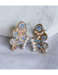Fashion Blue Butterfly Pierced Earrings