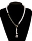 Fashion White Asymmetrical Alloy Pearl Necklace Necklace