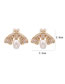 Fashion Colour Moth Pearl Alloy Diamond Earrings