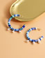 Fashion Rice Brown C Shaped Beads: Handmade Big Ring Pearl Earrings