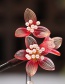 Fashion Red Flower Wooden Hairpin