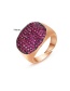 Fashion Red Gold Plated Ring With Copper Plated Zircon