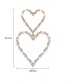 Fashion 18k Gold Copper Bonded Zircon Love Earrings