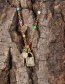 Fashion Golden Diamond Lock Key Pendant Necklace