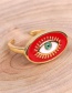 Fashion White Eye Drop Ring