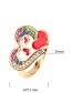 Fashion Colour Tiny Peach Heart Zircon Adjustable Rings
