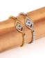 Fashion Golden Diamond Eye Bracelet With Copper Beads