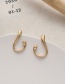 Fashion Golden  Silver Needle Geometric Dumb Gold Irregular Retro Ear Studs