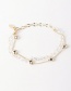 Fashion Golden Crystal Love Double Chain Chain Bracelet