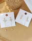 Fashion Asymmetrical Gold  Silver Needle Flower Tassel Earrings