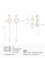 Fashion Symmetrical Gold  Silver Needle Flower Tassel Earrings