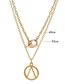 Fashion Golden Double Hollowed V Shape Geometric Alloy Multi Layer Necklace