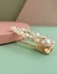 Fashion Duckling's Mouth White Diamond Shaped Alloy Hollowed Hairpin