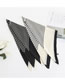 Fashion Black Striped Printed Silk Scarves Small Scarves Versatile Uses