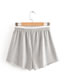 Fashion Gray Elastic Waist And Solid Color Sports Shorts