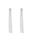 Fashion Silvery Long Alloy Earrings With Tassels And Diamonds