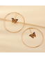 Fashion Violet Ring Cutout Butterfly Alloy Earrings
