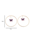 Fashion Yellow Ring Cutout Butterfly Alloy Earrings
