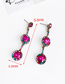 Fashion Rose Red Alloy Stud Round Studs