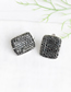 Fashion Silvery Square Ear Clip With Alloy Diamond