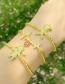 Fashion Love Gold Copper Bracelet With Zircon Beads