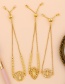 Fashion Hollow Round Gold Maria Bracelet With Copper Zircon