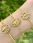 Fashion Love Gold Maria Bracelet With Copper Zircon