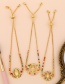 Fashion Round Coloured Drill Gold Diamond Maria Bracelet