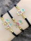 Fashion Boys And Girls Black Rope Copper Inlaid Zircons Cartoon Character Bracelet