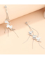Fashion Silvery Butterfly Long Fringe Diamond Earrings