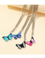 Fashion Black Dripping Butterfly Alloy Clavicle Necklace Chain