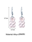 Fashion Red Transparent Resin Alloy Bear Earrings