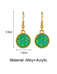 Fashion Beige Geometric Round Earrings Inlaid With Cluster Crystal Alloy