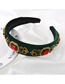 Fashion Black Rhinestone Pearl Wide-edged Flannel Non-slip Geometric Headband