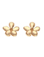 Fashion Silvery Five-leaf Petal Alloy Earrings
