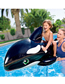 Fashion Black Whale Water Animal Inflatable Mount Toy Floating Bed
