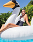 Fashion White Big Swan Water Animal Mount Inflatable Recliner