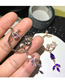 Fashion Purple Pearl Bird Micro-set Zircon Geometric Earrings