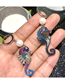 Fashion Seahorse Hippocampus Pearl Micro-set Zircon Alloy Earrings