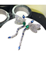 Fashion Blue Dragonfly Micro Zircon Tassel Alloy Earrings